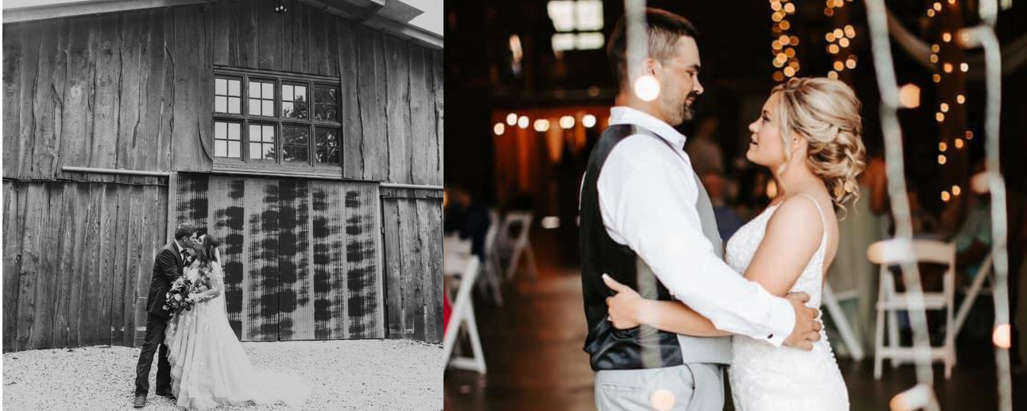 wedding at where the creeks meet barn venue